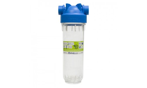 ATLAS FILTRI  Фільтр-колба  DP MONO  TS (прозора)  Ø1" OT (латунь)  10"  45°C  8 bar ATLAS FILTRI  Фільтр-колба  DP MONO  TS (прозора)  Ø1" OT (латунь)  10"  45°C  8 bar